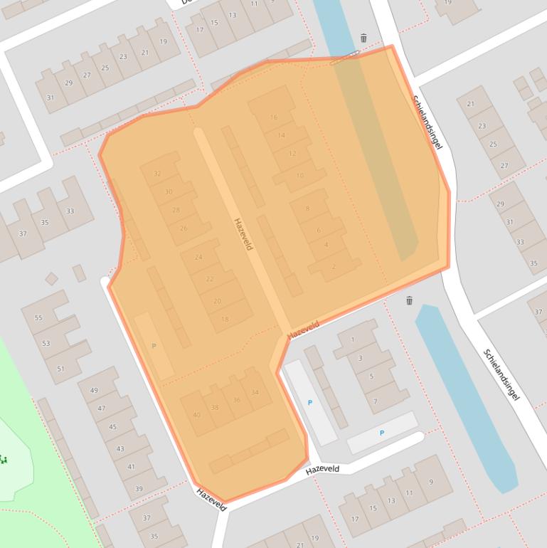 Kaart van postcodegebied 2761XJ.