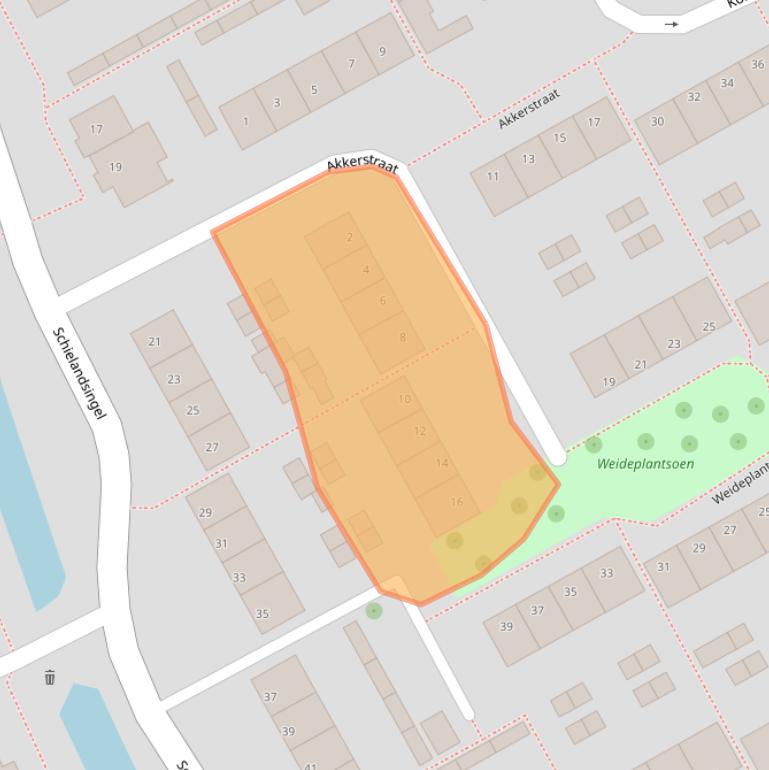 Kaart van postcodegebied 2761XL.