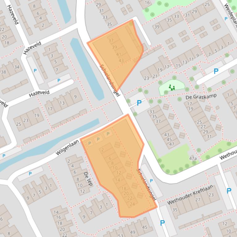 Kaart van postcodegebied 2761XR.