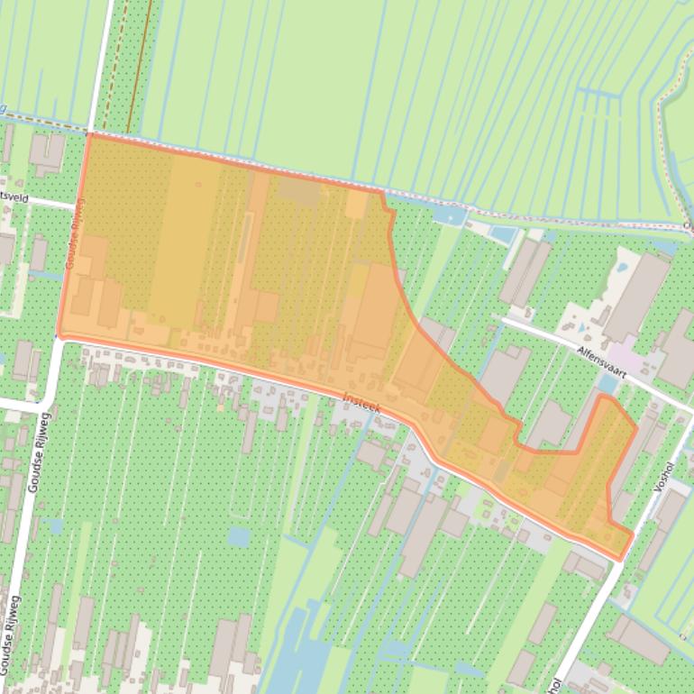 Kaart van postcodegebied 2771AB.