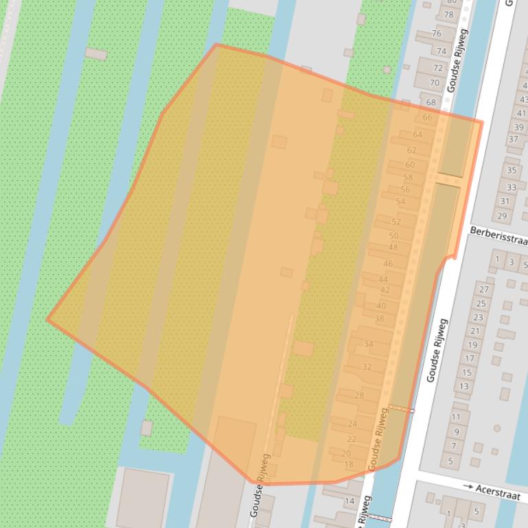 Kaart van postcodegebied 2771AK.