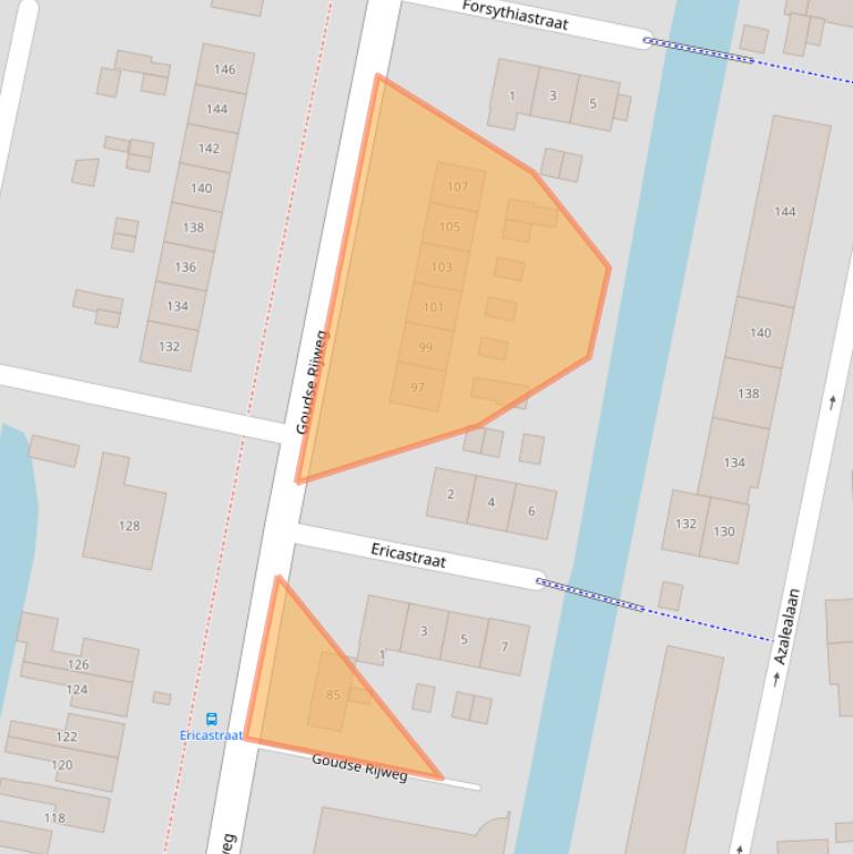 Kaart van postcodegebied 2771AP.