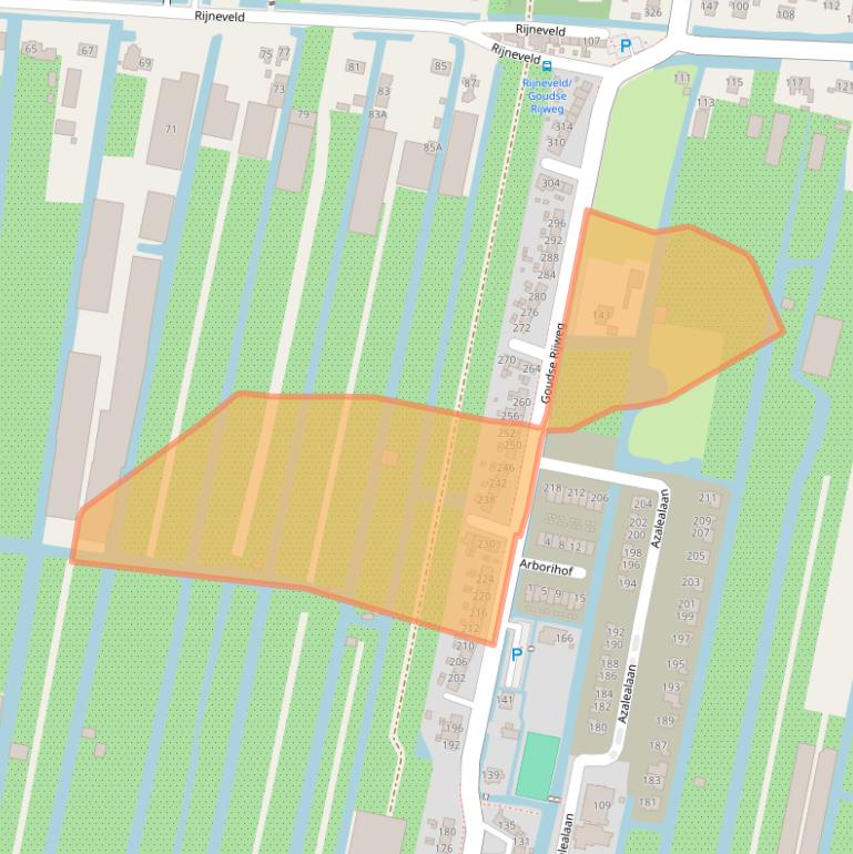 Kaart van postcodegebied 2771AW.