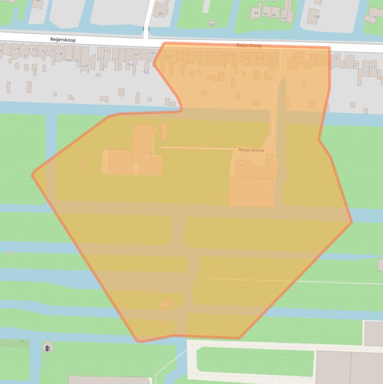 Kaart van postcodegebied 2771BJ.