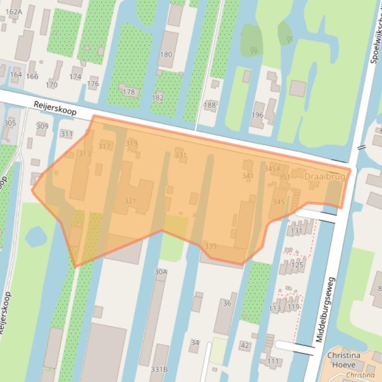 Kaart van postcodegebied 2771BN.