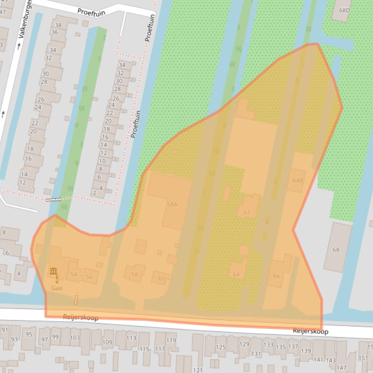 Kaart van postcodegebied 2771BR.