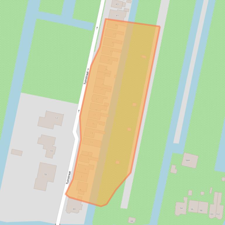 Kaart van postcodegebied 2771BW.