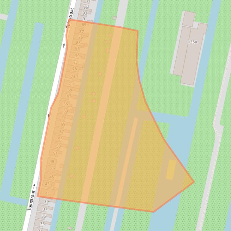 Kaart van postcodegebied 2771BX.