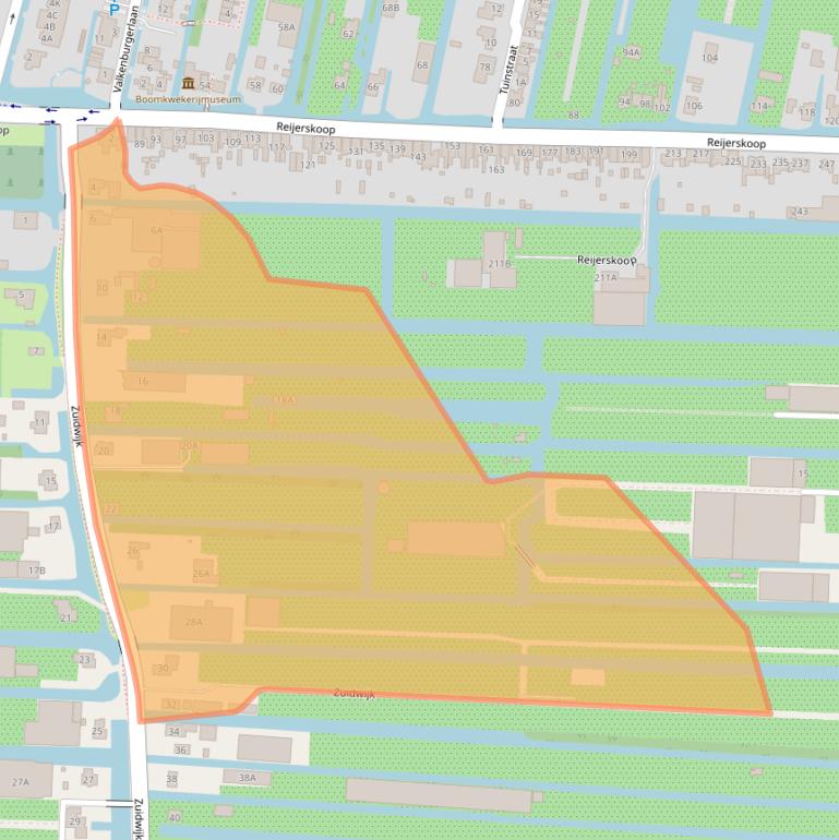 Kaart van postcodegebied 2771CC.