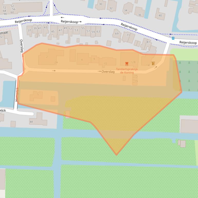 Kaart van postcodegebied 2771CE.