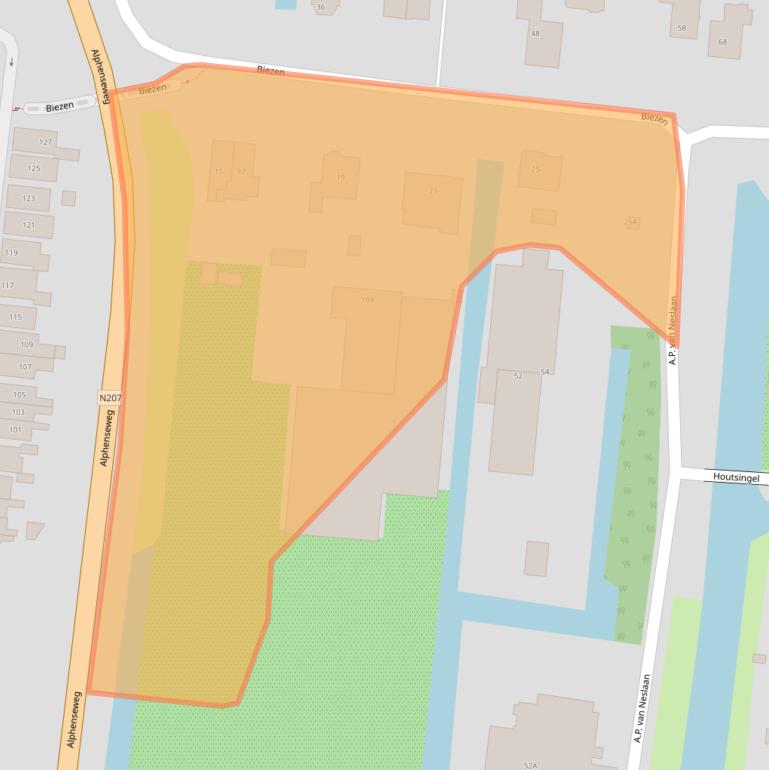 Kaart van postcodegebied 2771CK.