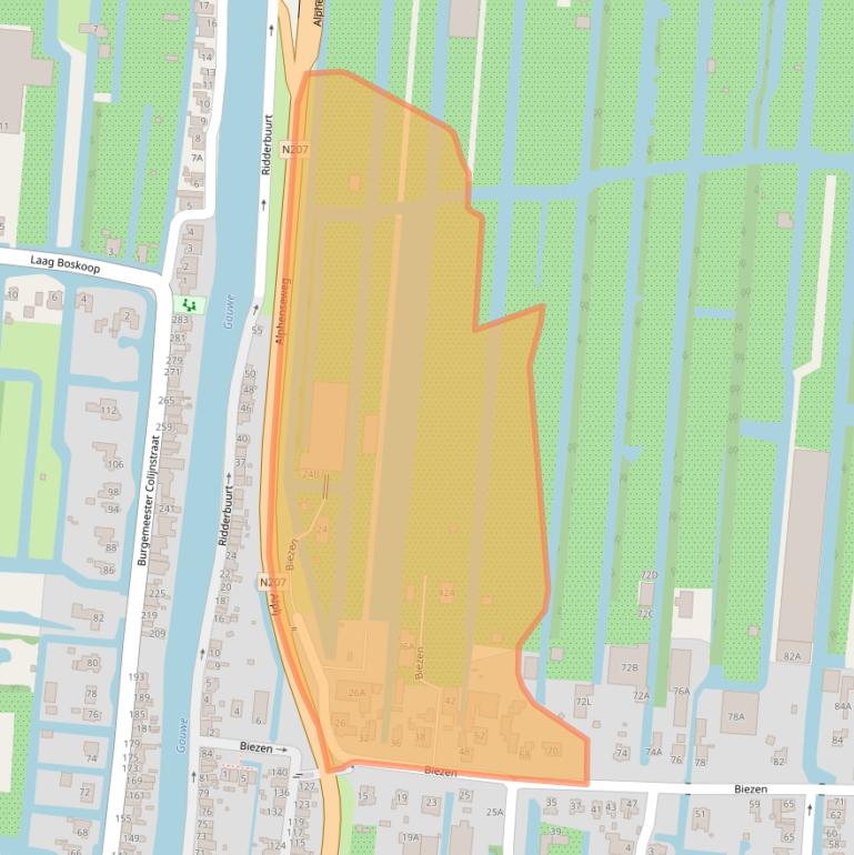 Kaart van postcodegebied 2771CL.