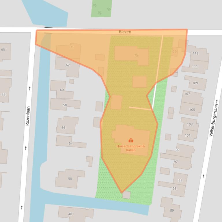 Kaart van postcodegebied 2771CS.