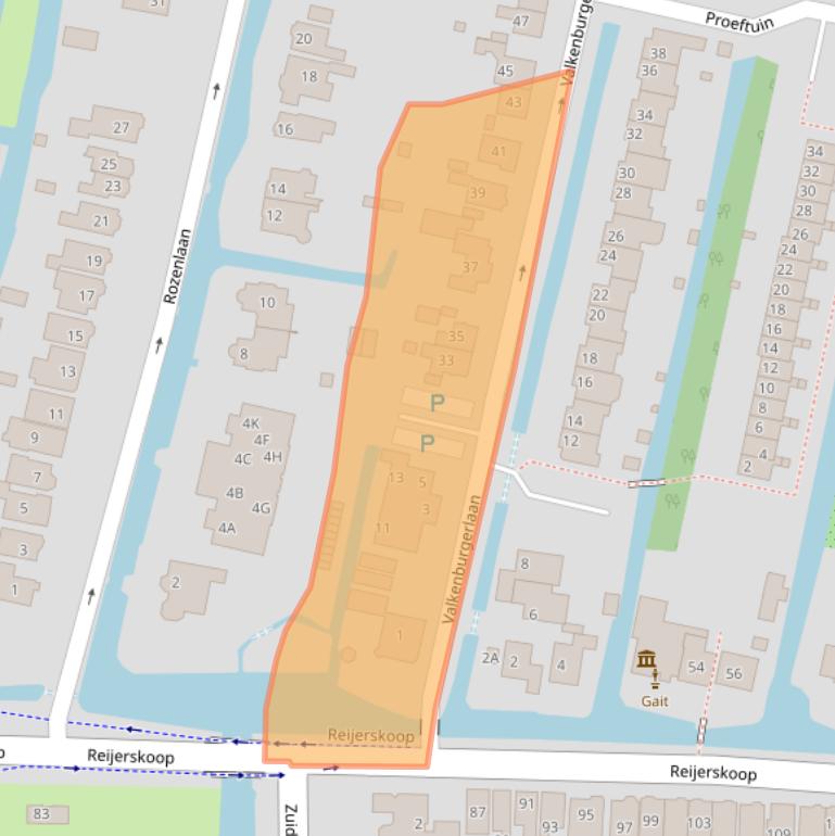 Kaart van postcodegebied 2771CW.