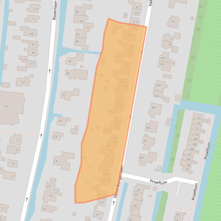 Kaart van postcodegebied 2771CX.