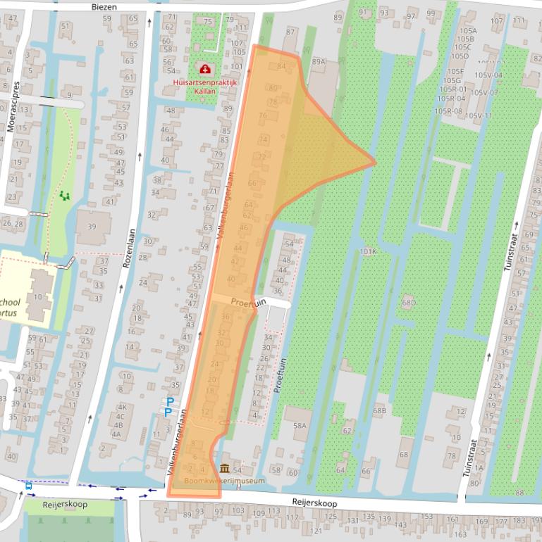 Kaart van postcodegebied 2771DA.