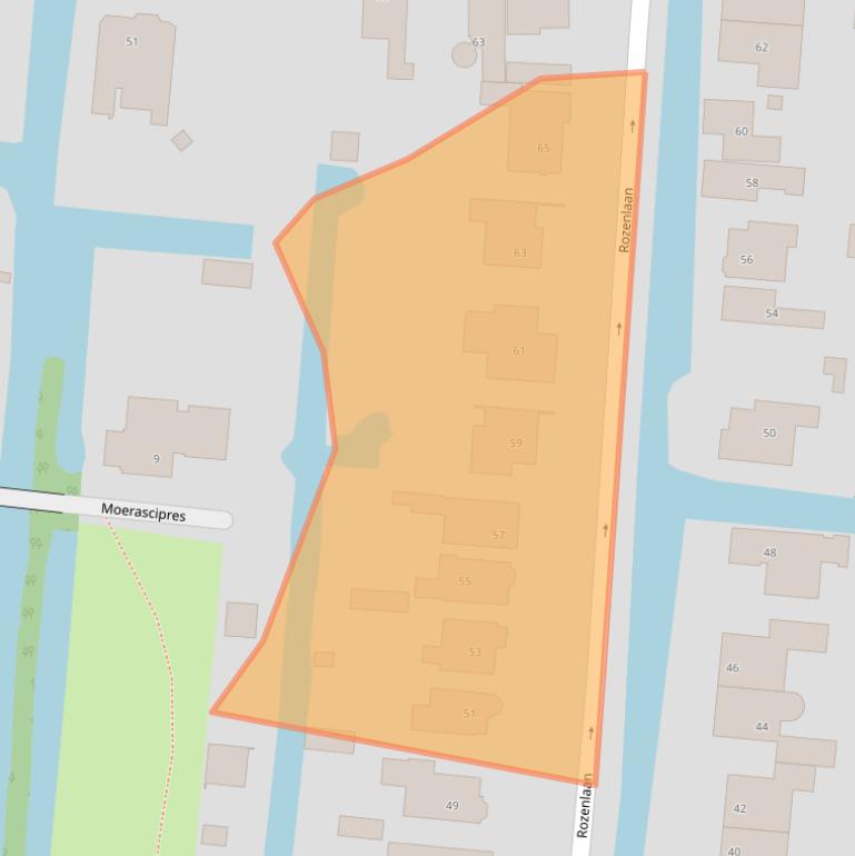 Kaart van postcodegebied 2771DC.