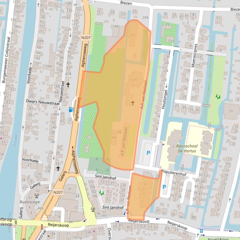 Kaart van postcodegebied 2771DE.