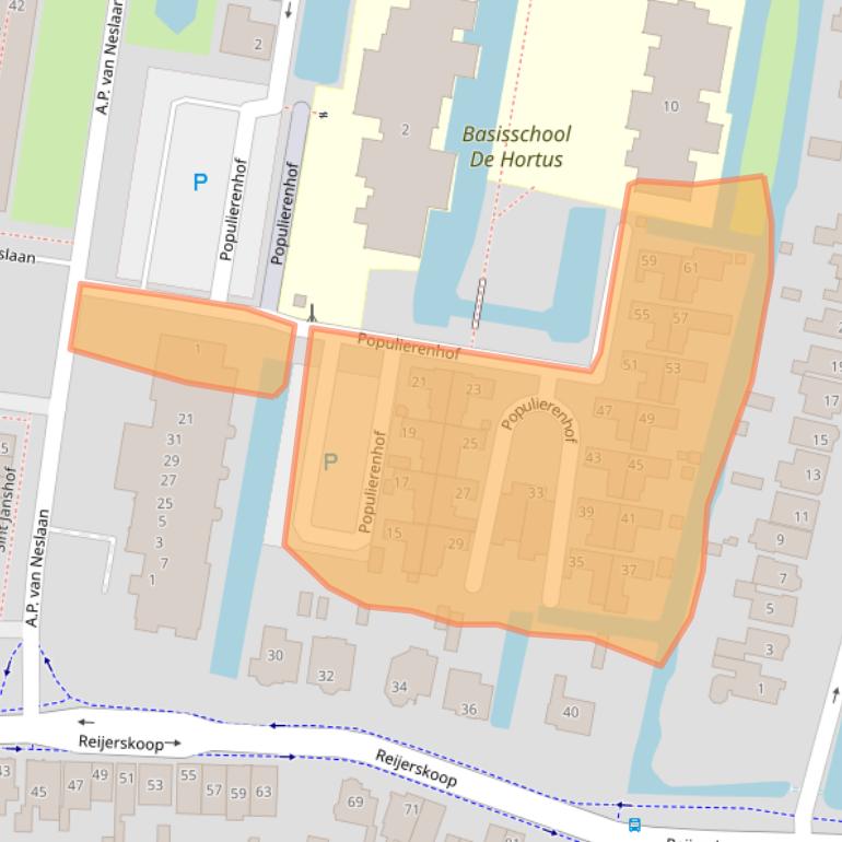 Kaart van postcodegebied 2771DM.