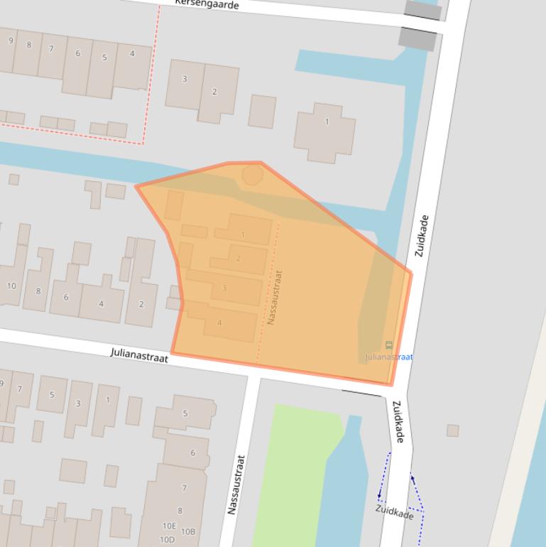 Kaart van postcodegebied 2771DV.