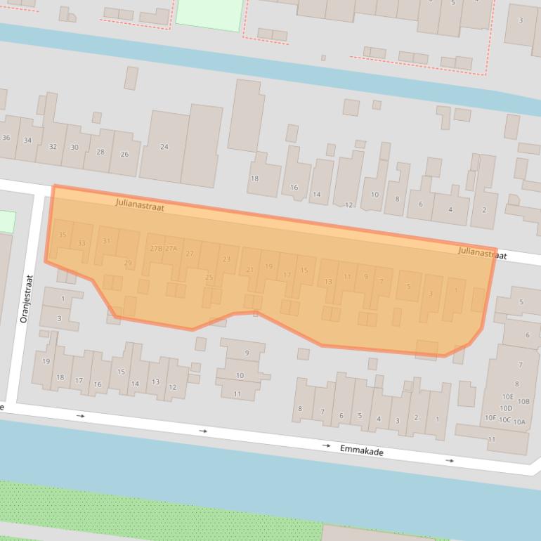 Kaart van postcodegebied 2771EA.