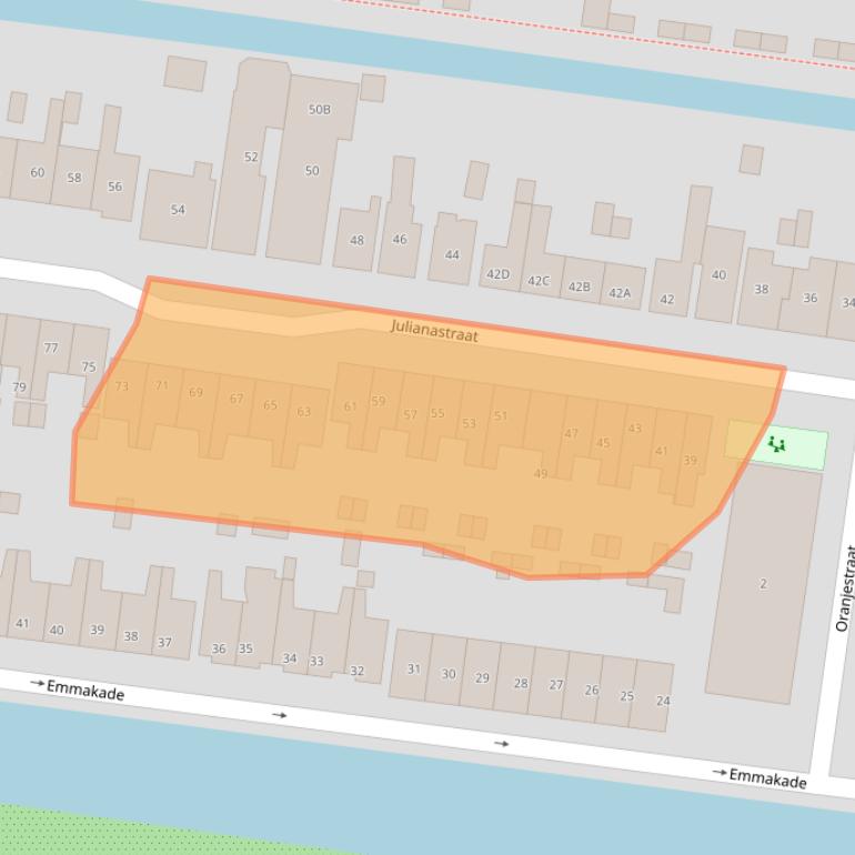 Kaart van postcodegebied 2771EB.