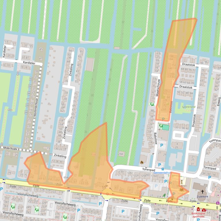 Kaart van postcodegebied 2771EK.