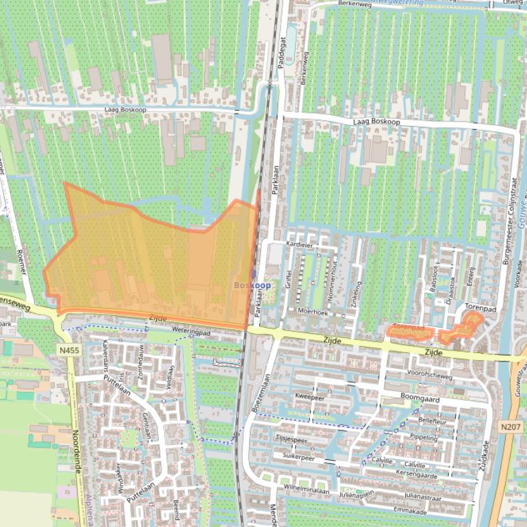 Kaart van postcodegebied 2771EV.