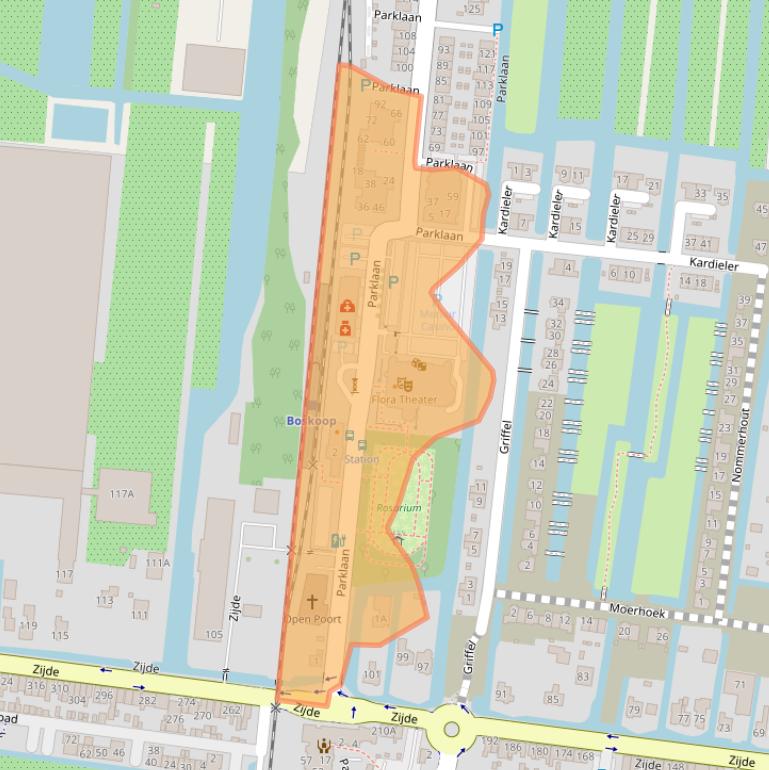 Kaart van postcodegebied 2771GB.