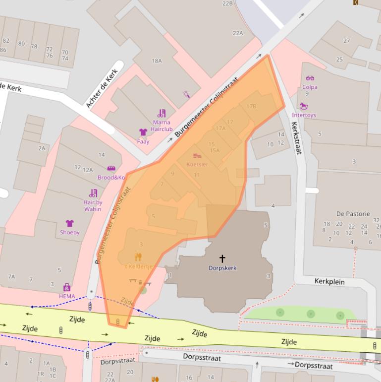 Kaart van postcodegebied 2771GC.