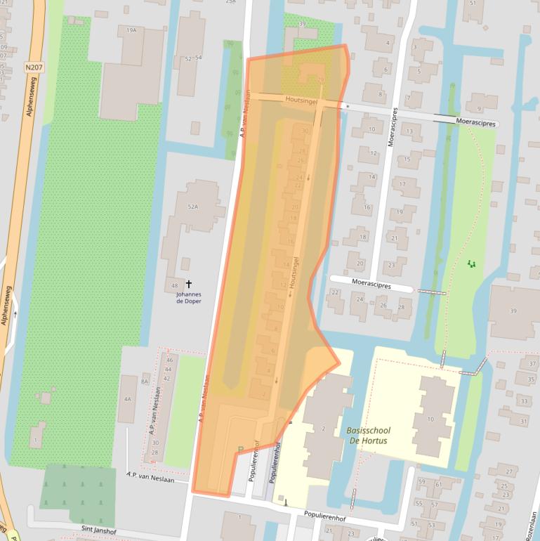 Kaart van postcodegebied 2771GM.