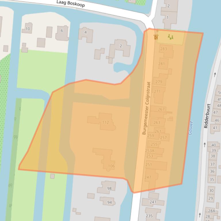 Kaart van postcodegebied 2771GP.