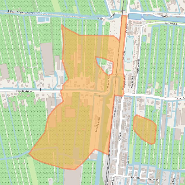 Kaart van postcodegebied 2771GZ.