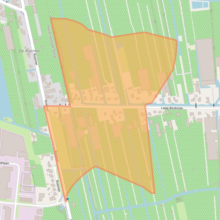 Kaart van postcodegebied 2771HB.