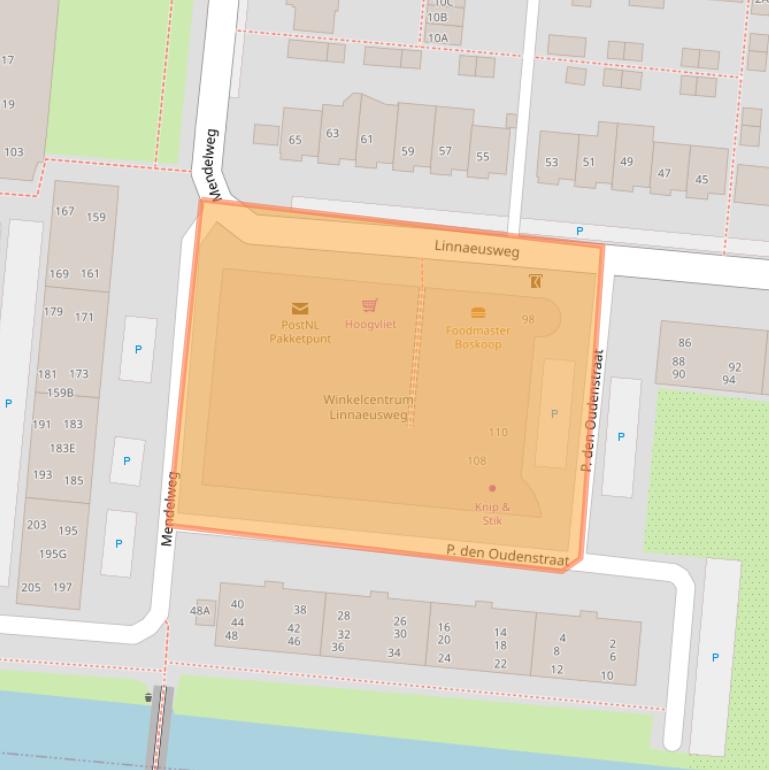 Kaart van postcodegebied 2771HH.