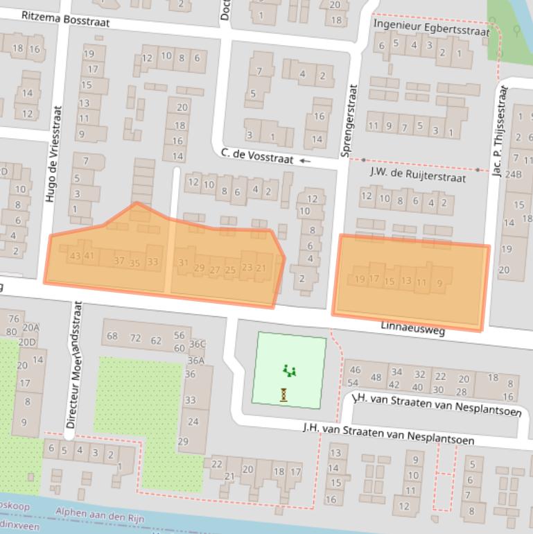 Kaart van postcodegebied 2771HK.