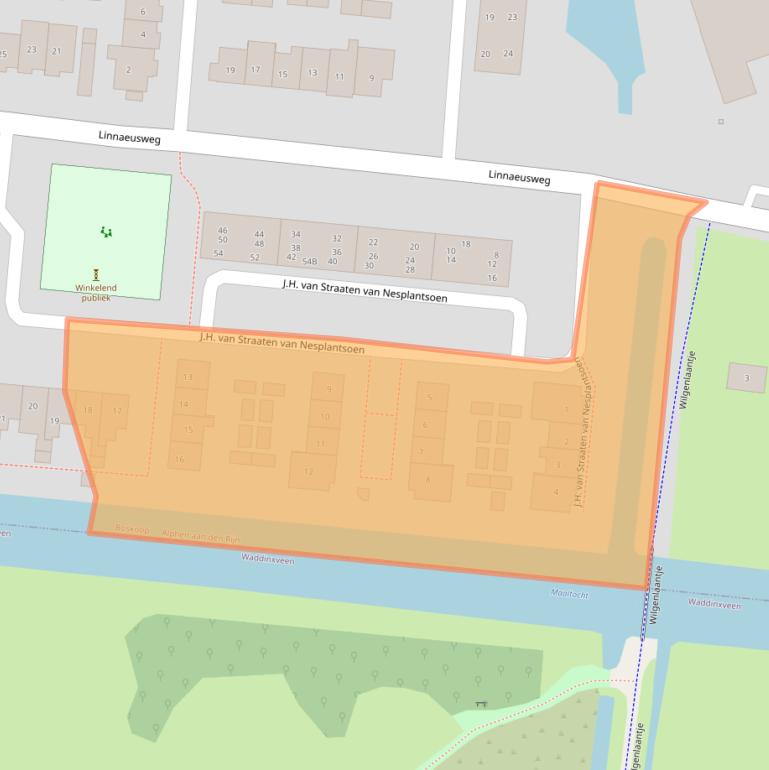 Kaart van postcodegebied 2771HL.