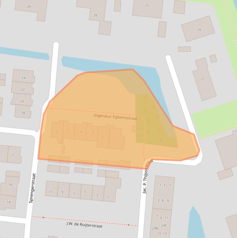 Kaart van postcodegebied 2771HV.