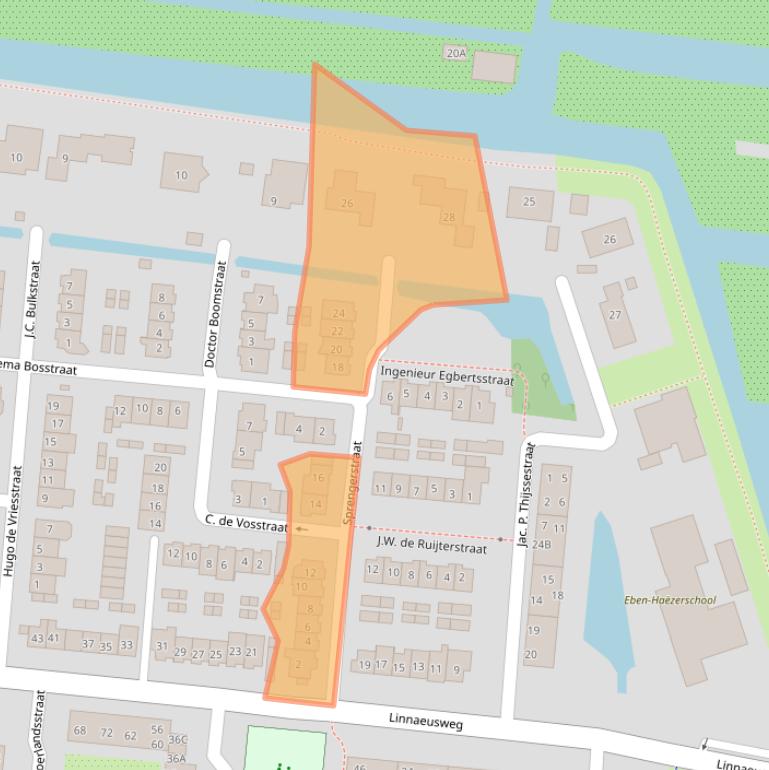 Kaart van postcodegebied 2771HW.