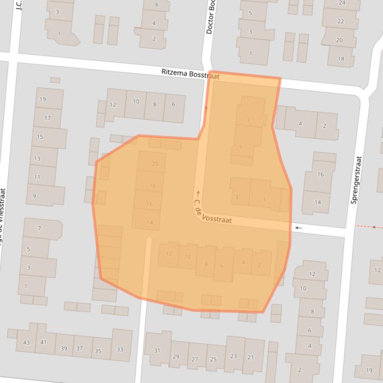 Kaart van postcodegebied 2771HZ.