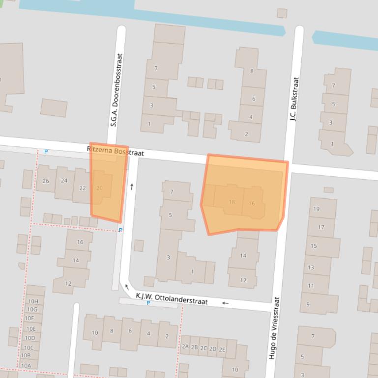 Kaart van postcodegebied 2771JG.