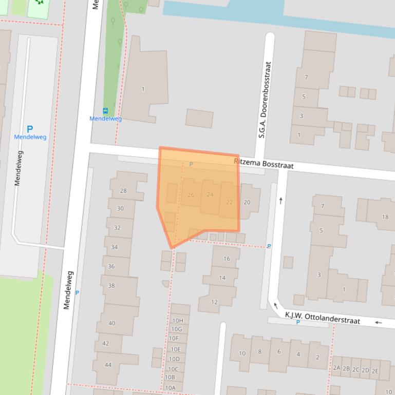 Kaart van postcodegebied 2771JK.