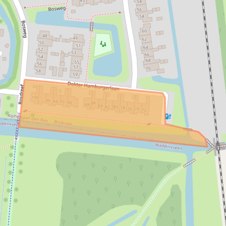 Kaart van postcodegebied 2771JS.