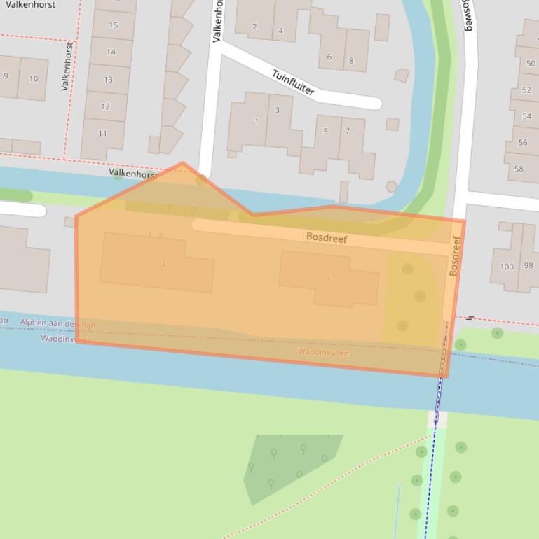 Kaart van postcodegebied 2771JT.