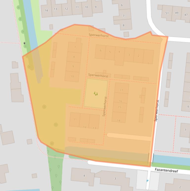 Kaart van postcodegebied 2771KH.