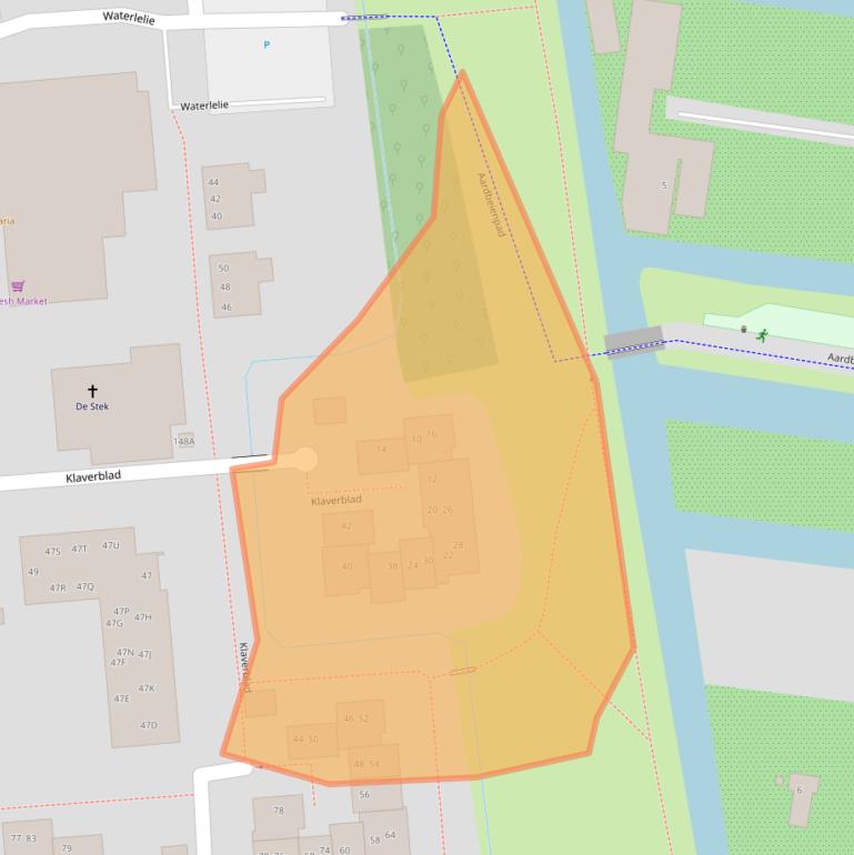 Kaart van postcodegebied 2771KN.