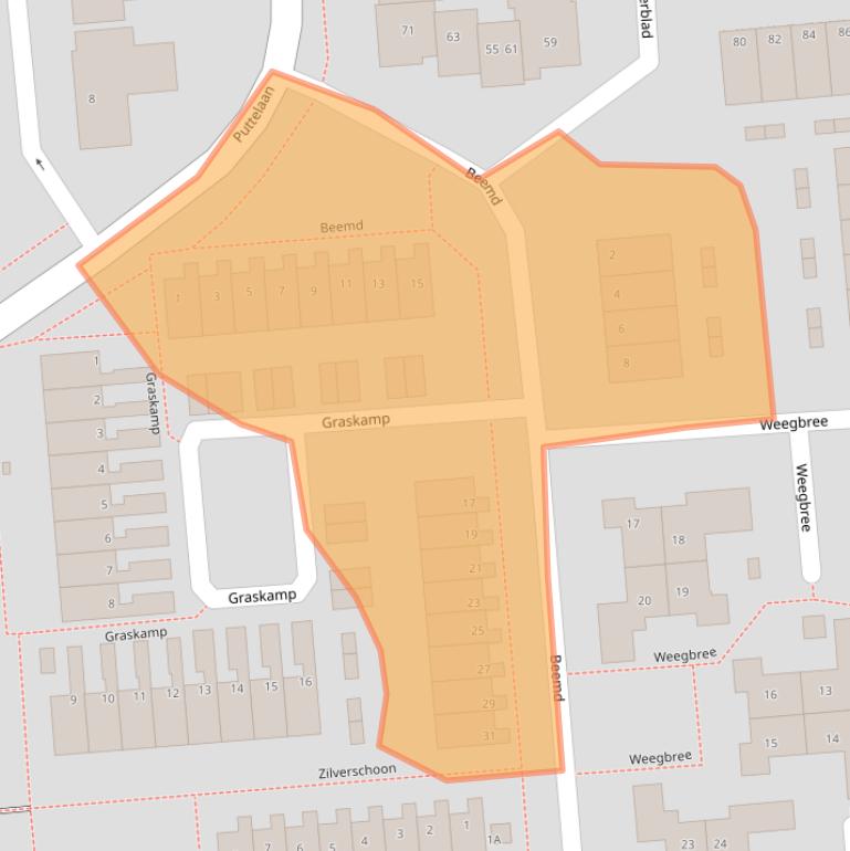 Kaart van postcodegebied 2771KS.