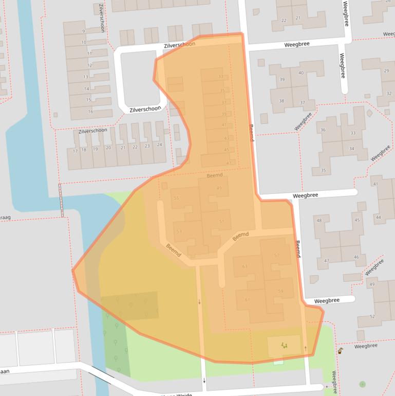 Kaart van postcodegebied 2771KT.