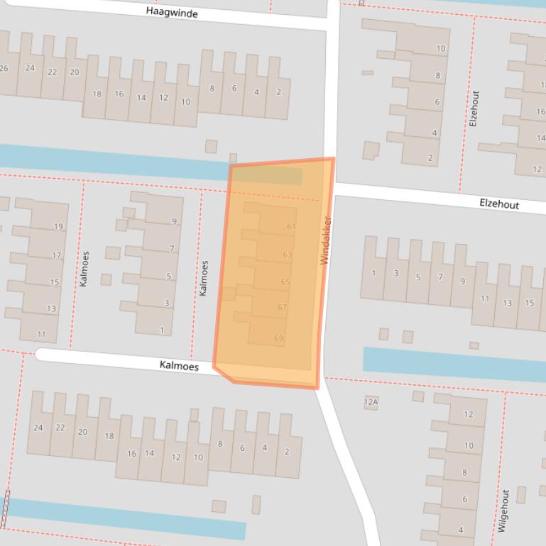 Kaart van postcodegebied 2771LC.