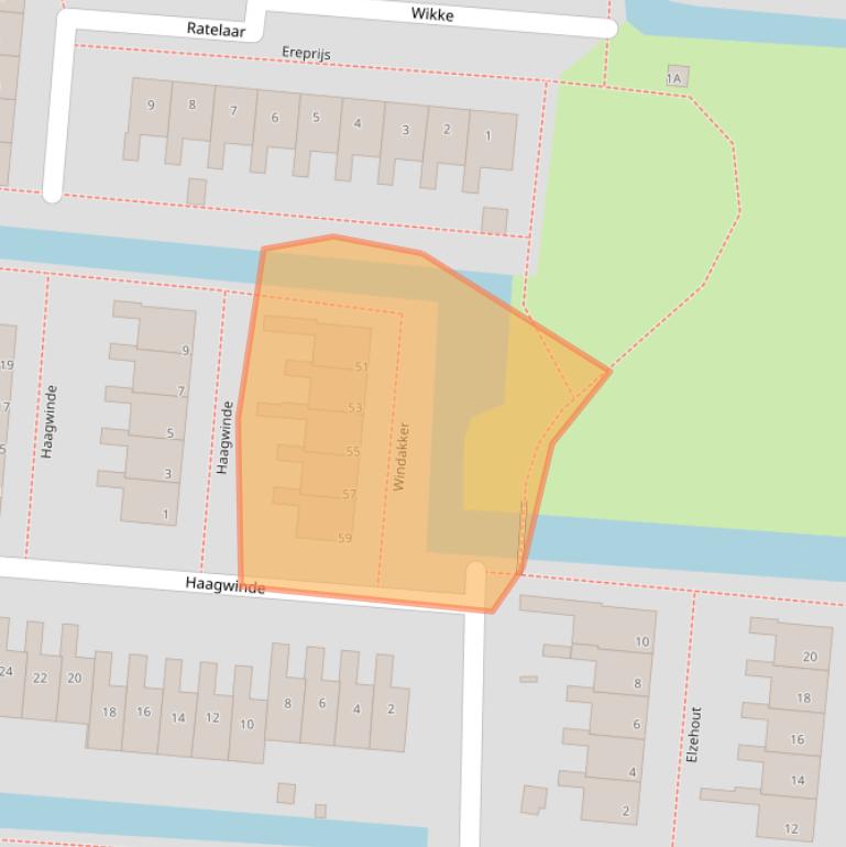 Kaart van postcodegebied 2771LD.